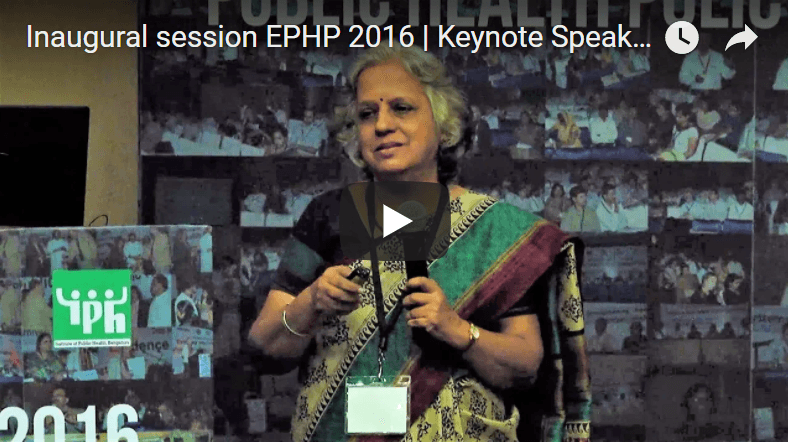 Inaugural session EPHP 2016 | Keynote Speaker | Sundari Ravindran